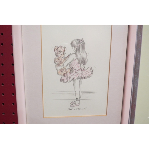 4093 - Two Steve O’Connell ballerina prints “Waiting in the Wings