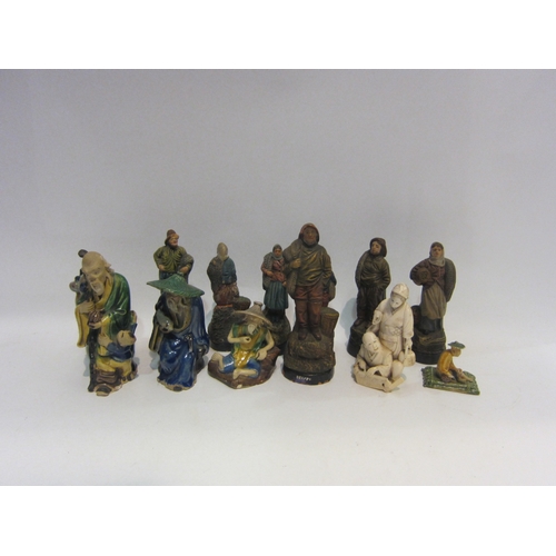 4442 - A selection of Oriental figures including a Buddha