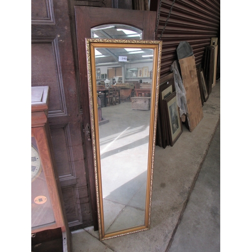 2108 - Two dress mirrors one oak framed the other gilt   (C)