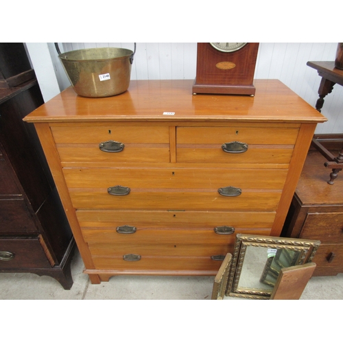 2153 - An Edwardian satinwood two over three chest of drawers