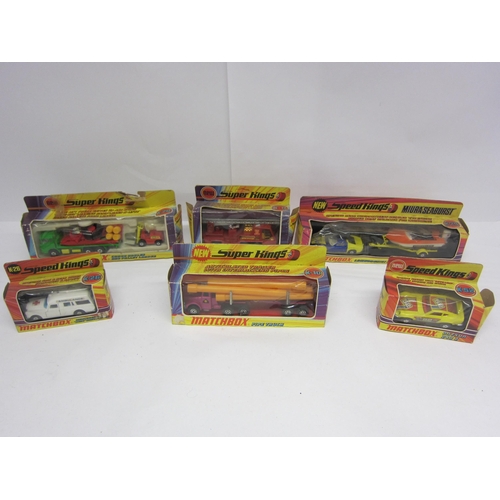 8210 - A collection of Matchbox Super Kings and Speed Kings diecast vehicles in original window boxes, to i... 