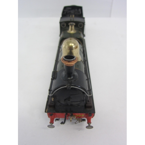 8572 - A David Andrews brass kit built 0 gauge Great Western 0-6-0 locomotive and six-wheeled tender, finis... 