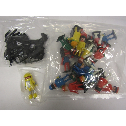 8355 - A collection of 1970's Playmobil Geobra to include twenty-two figures including Space Lyra yellow as... 