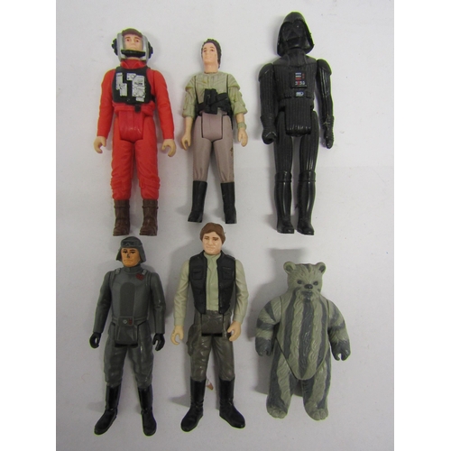 8086 - Six loose LFL/GMFGI Star Wars action figures to include Darth Vader, Han Solo, Teebo, Princess Leia,... 