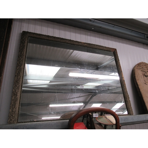 2161 - A framed rectangular mirror, 91cm x 117cm   (R) £30