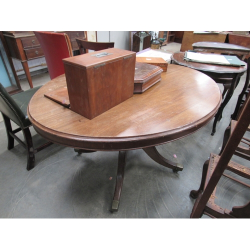 2183 - A mahogany oval dining table, mahogany coffee table with green leather top, Scandinavian side chair ... 