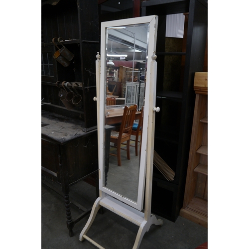 2435 - A painted Edwardian Cheval mirror     (R)  £18