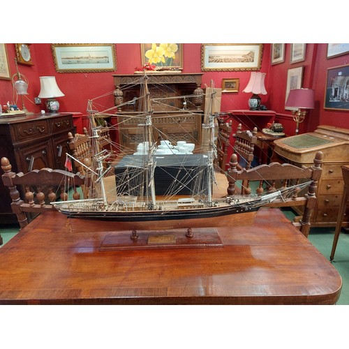 4134 - A model of 'The Cutty Sark' sailing ship, 49cm tall