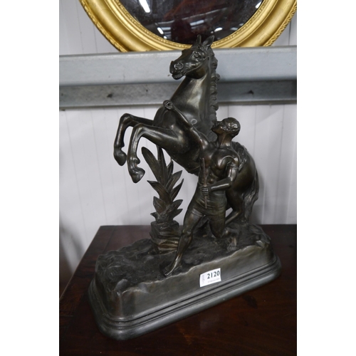 2120 - A spelter marley horse   (R) £30