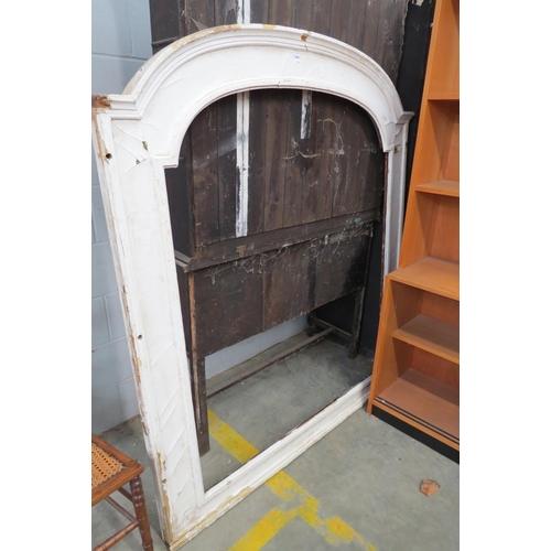 2442 - A 19th Century arched mirror frame, 164cm tall x 142cm wide