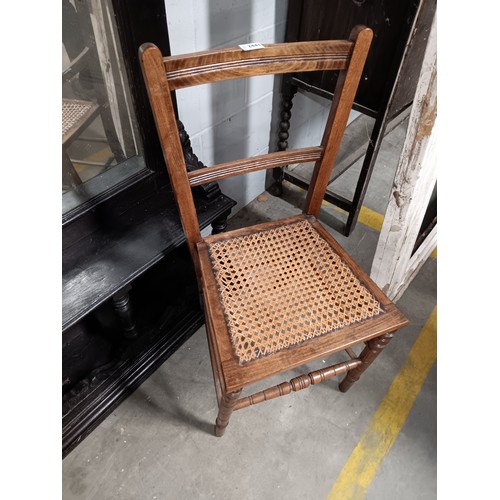 2441 - An Edwardian cane seated bedroom chair