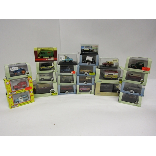 8173 - Nineteen perspex cases Oxford Diecast 1:76 scale diecast vehicles, together with other examples by C... 