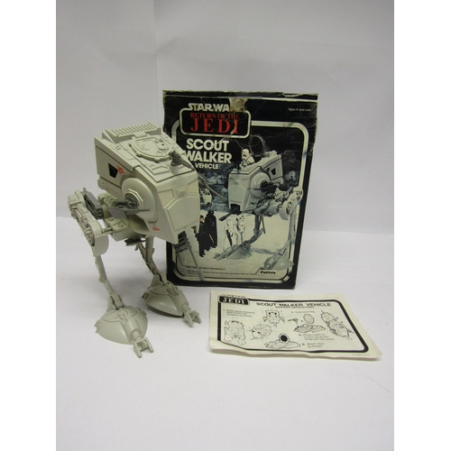 8081 - A vintage boxed Palitoy Star Wars Return Of The Jedi Scout Walker Vehicle with instructions (tape re... 