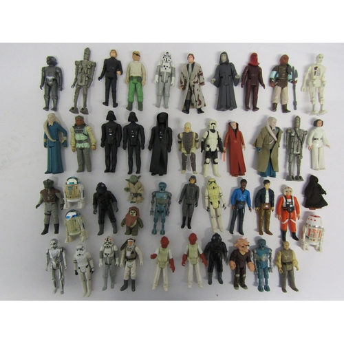 8092 - A collection of forty-five loose and playworn vintage LFL / GMFGI Star Wars action figures to includ... 