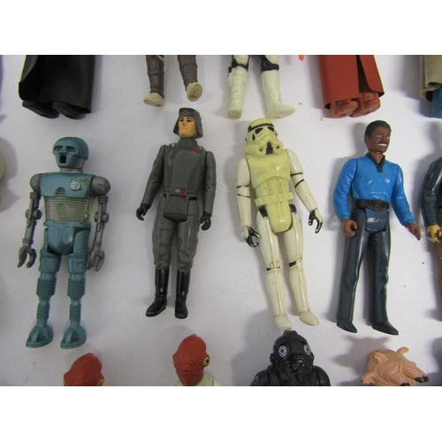 8092 - A collection of forty-five loose and playworn vintage LFL / GMFGI Star Wars action figures to includ... 