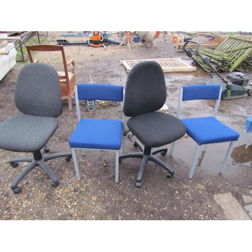 3384 - Four office chairs