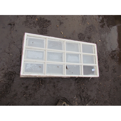 3381 - Three metal frame glazed window inserts