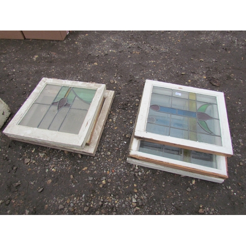 3383 - Six leaded window inserts