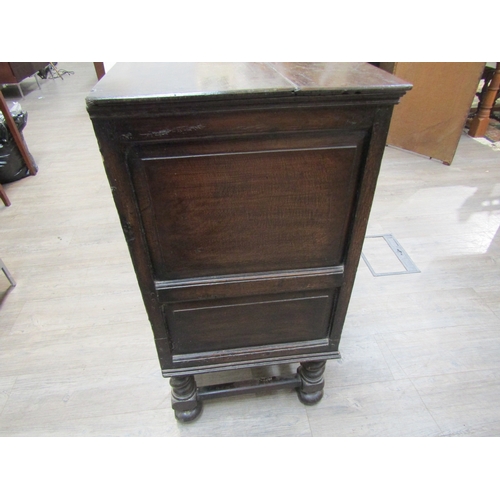 1057 - A Muirhead Moffat & Co., Glasgow, Georgian style oak sideboard with three central drawers flanked by... 