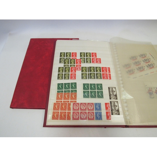 1388 - A cigar box containing stamp collectors' stamp books, a high value definitive pack, etc