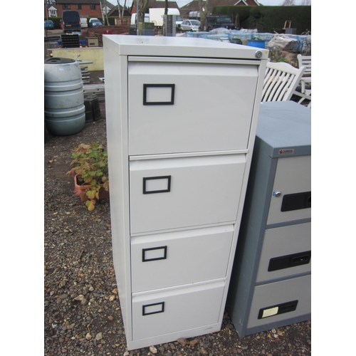 3414 - A four drawer metal filing cabinet