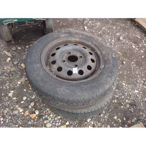 3444 - Two trailer wheels with tyres