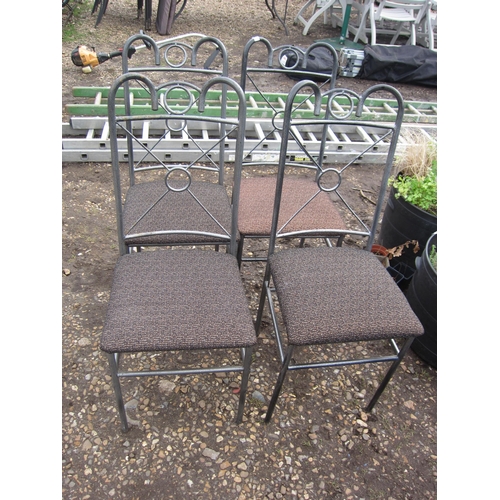 3489 - Four metal chairs       (E) £10-15