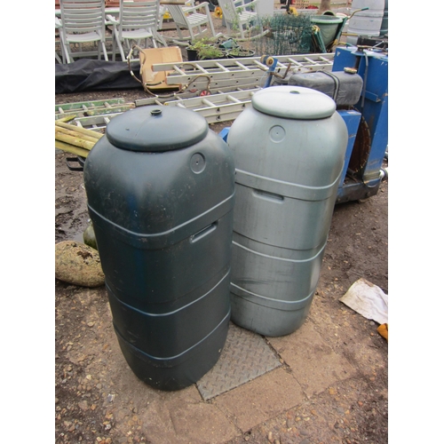 3493 - Two slim water butts