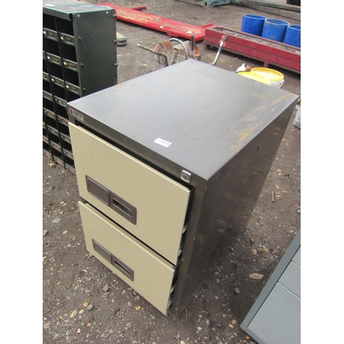 3578 - A two drawer metal filing cabinet