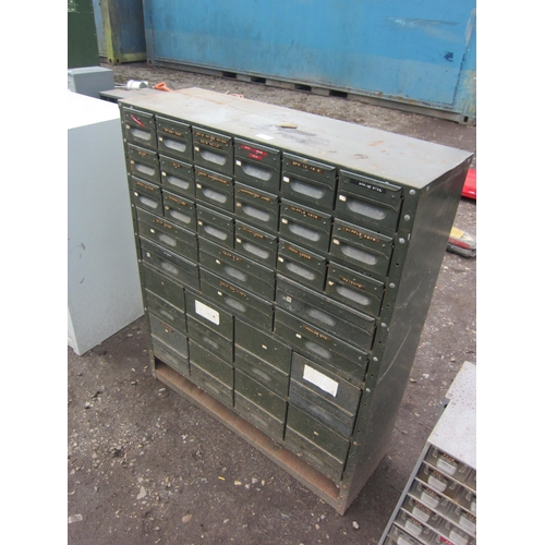 3581 - A metal multi-compartment fixings cabinet