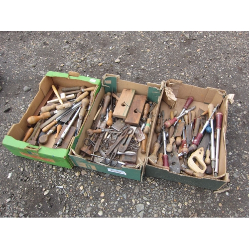 3590 - Three boxes of mixed tools