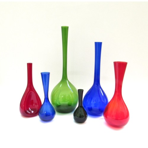 9187 - A collection of Arthur Percy and other vases, various colours and heights. Tallest 40cm (6)