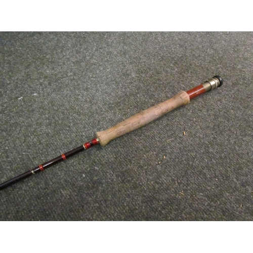 1112 - A Hardy Deluxe Classic two piece fishing rod, 274cm IDL 149270.