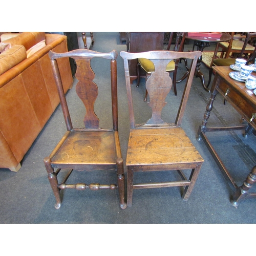 1160 - Two late 18th / early 19th Century country chairs, splat back