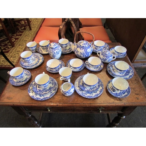 1161 - A 20th Century blue and white eggshell porcelain tea set