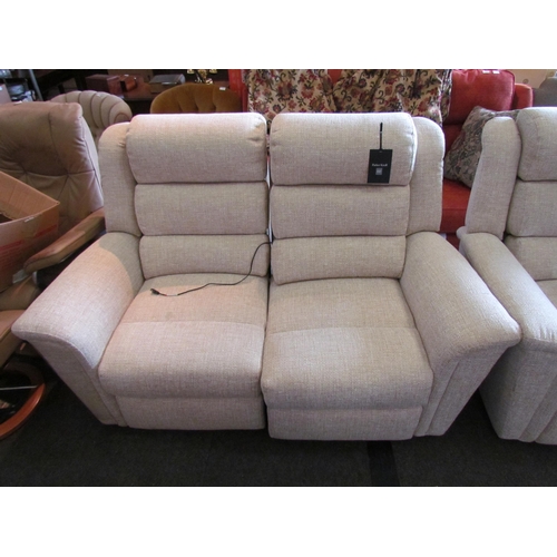 1185 - A Parker Knoll two seater electric reclining sofa and matching armchair