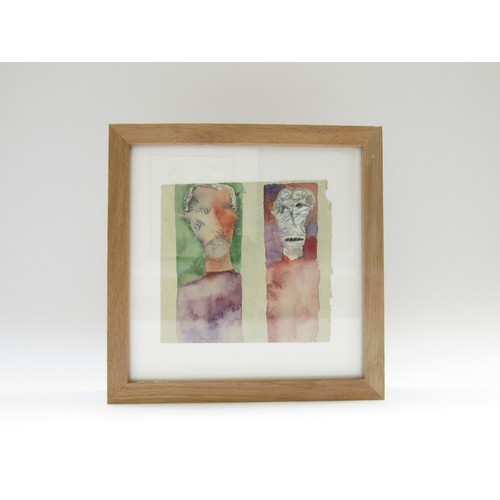 9488 - MICHAEL REES (b.1962) A framed original watercolour painting titled “Two sides” signed lower left. I... 