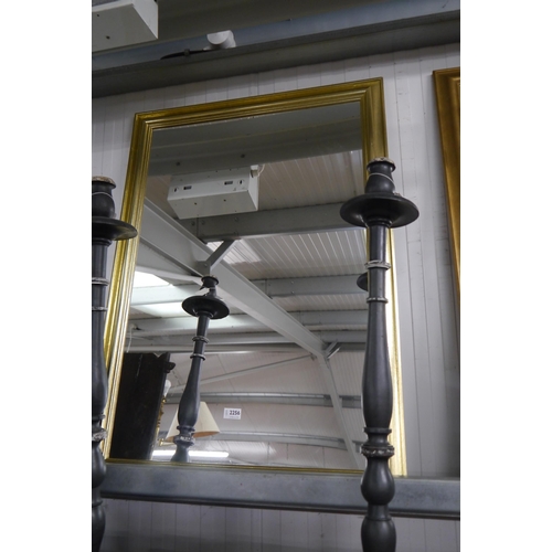 2202 - A gilt framed rectangular wall mirror 74 x 102cm