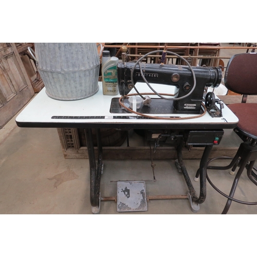 2040 - An Industrial Brother sewing machine-DB2 B755-3 on table (R) £5-10