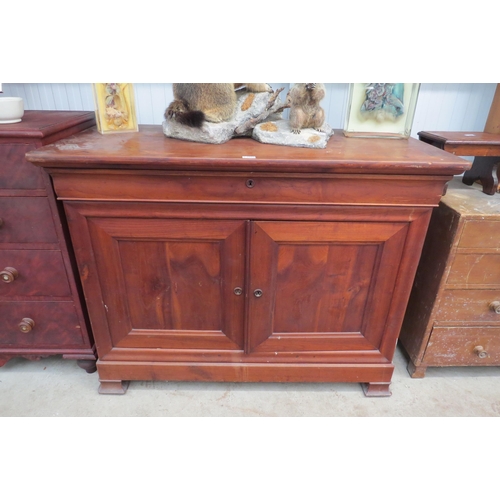 2095 - A 19th Century walnut two door buffet   (E) £40-60