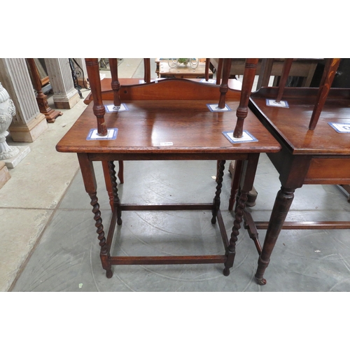 2165 - A 1930's oak barleytwist side table