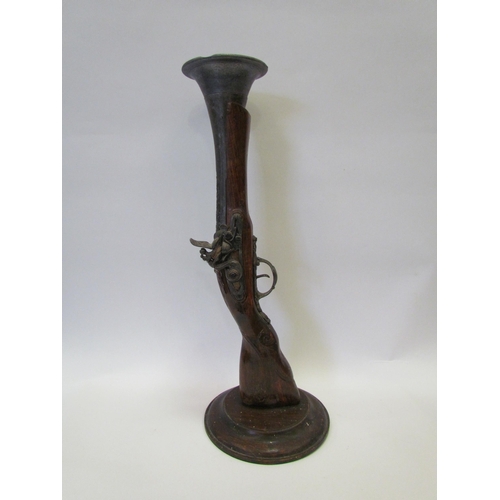 1217 - A blunderbuss style ashtray, 52cm tall