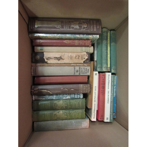 1260 - A box of mainly countryside books, including Henry Williamson, Richard Jefferies, Grey Owl     (E) £... 