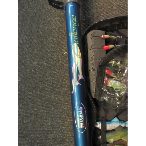 1261 - A Mitchell T390 Surf telescopic fishing rod (five stage), a Materline Mirage MR 800 F spinning reel ... 