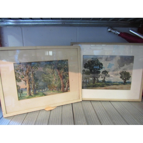 1262 - HENRY P STEVENS: Local artist, two framed and glazed watercolours 