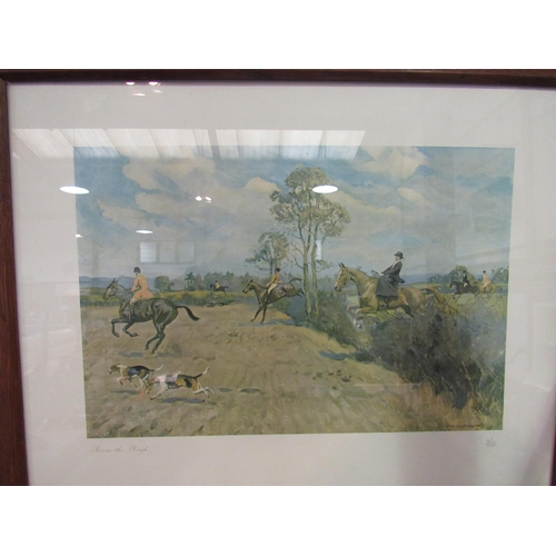 1263 - A selection of prints depicting the hunt including two signed by Elizabeth Ansell.  All framed and g... 