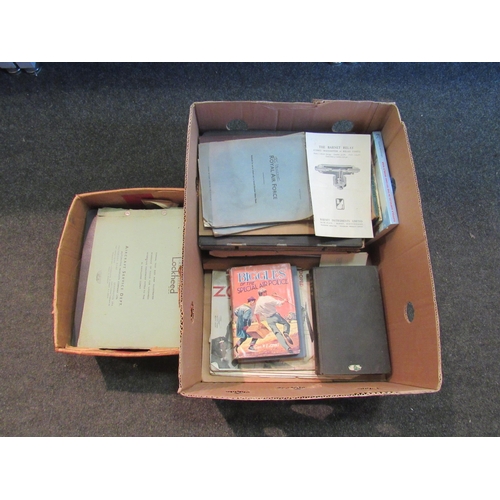 1266 - A box of assorted aviation manuals and books etc, including De Havilland Comet and Inspection Manual... 