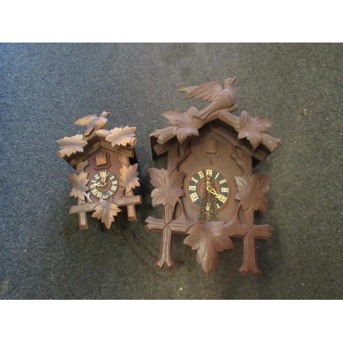 1268 - A box containing two cuckoo clocks a/f