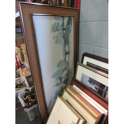 1272 - A large quantity of prints and watercolours to include Oriental still-life, limited edition print 