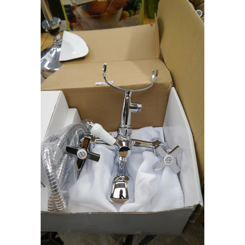 2332 - A chrome wall mounting bath and shower set